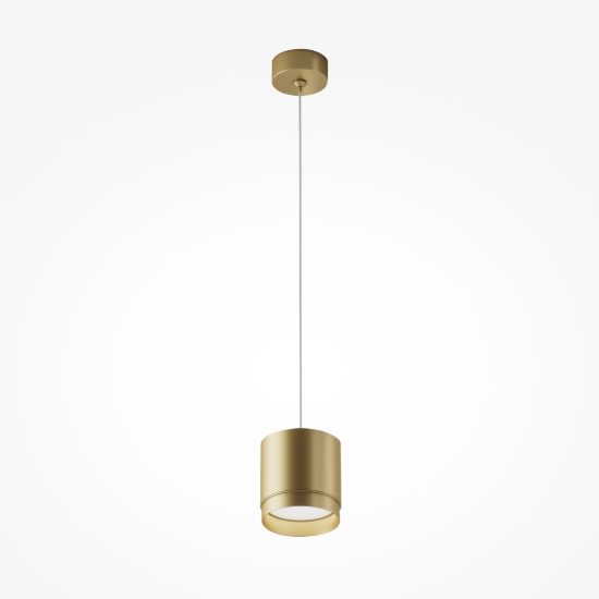 Maytoni polar lampada a sospensione per cucina moderna cilindrica oro opaco