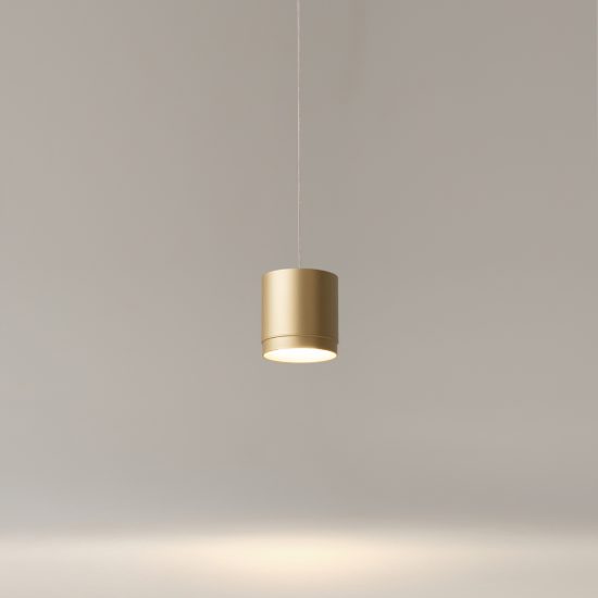Maytoni polar lampada a sospensione per cucina moderna cilindrica oro opaco