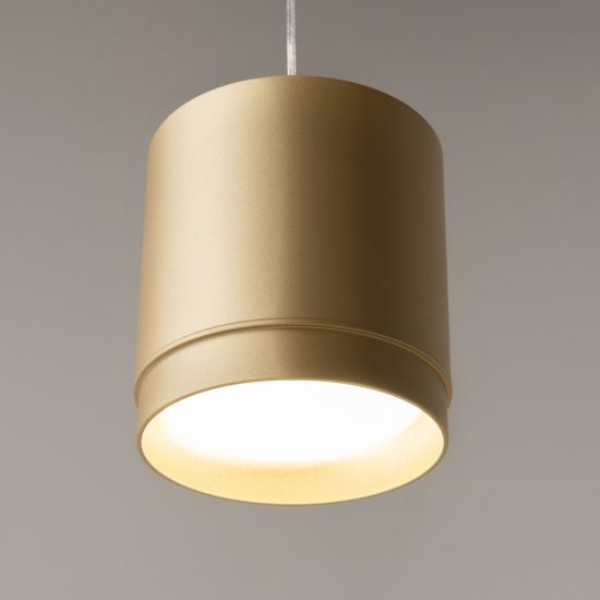 Maytoni polar lampada a sospensione per cucina moderna cilindrica oro opaco