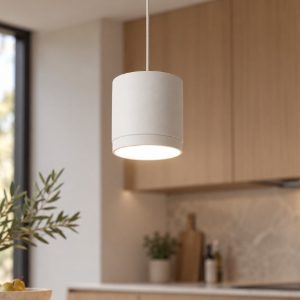 Lampada a sospensione per isola penisola cucina cilindro bianco maytoni polar