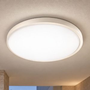 Fabas olly plafoniera da esterno balcone bianca rotonda led 23w 3000k ip54
