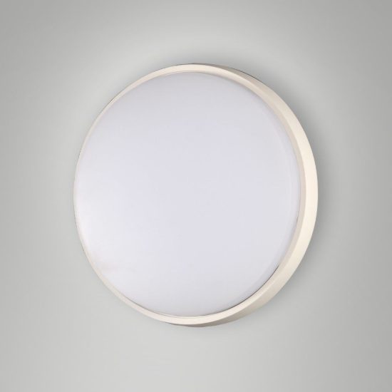 Fabas plafoniera da esterno olly rotonda bianca led 30w 3000k
