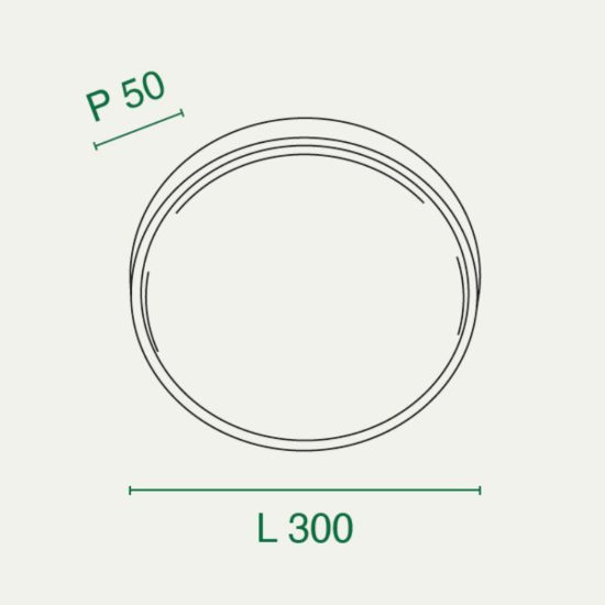 Fabas plafoniera da esterno olly rotonda bianca led 30w 3000k