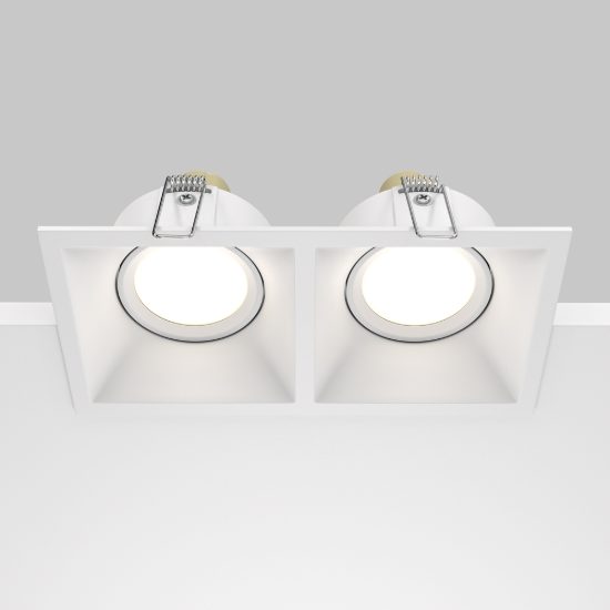 Faretto da incasso gu10 per cucina moderno rettangolare bianco maytoni dot