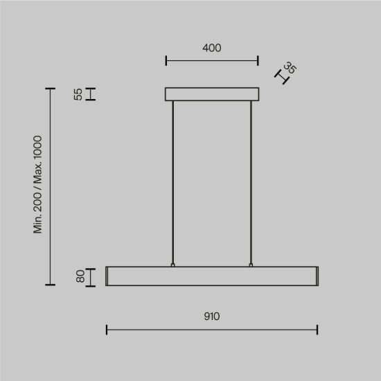 Maytoni step lampadario per scrivania ufficio led 23w 3000k moderno