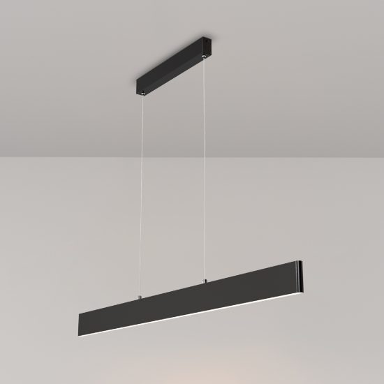 Step maytoni lampadario per ufficio moderno nero a sospensione led 30w 3000k