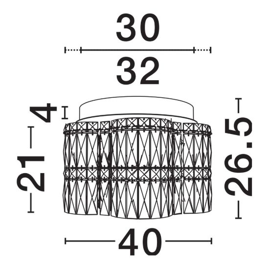 Plafoniera classica cromo cristallo per camera da letto led 28w 3500k dimmerabile