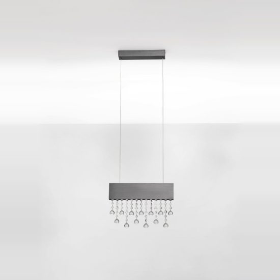 Lampadario a sospensione per sala da pranzo titanio led 20w 3500k dimmerabile