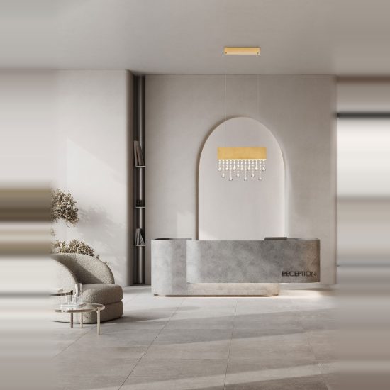 Lampadario a sospensione oro per sala da pranzo led 20w 3500k dimmerabile