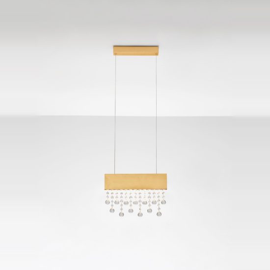 Lampadario a sospensione oro per sala da pranzo led 20w 3500k dimmerabile