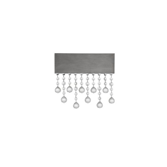 Applique da parete classica per soggiorno titanio cristallo led 15w 3500k dimmerabile