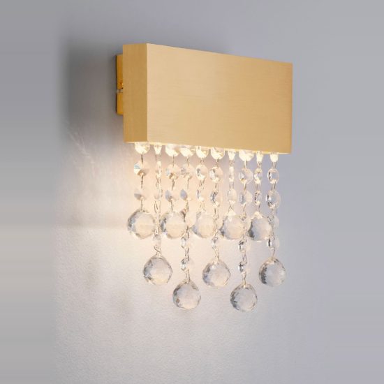 Applique classica da parete oro per soggiorno led 15w 3500k 30cm dimmerabile