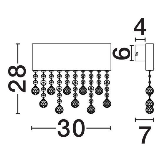 Applique classica da parete oro per soggiorno led 15w 3500k 30cm dimmerabile