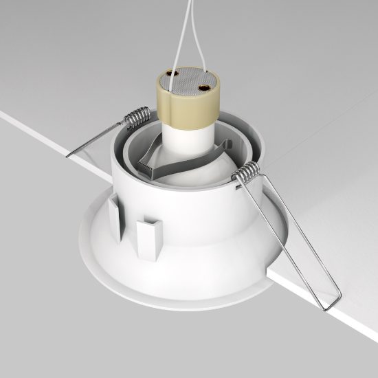 Maytoni dot faretto da incasso orientabile per cucina moderno tondo bianco