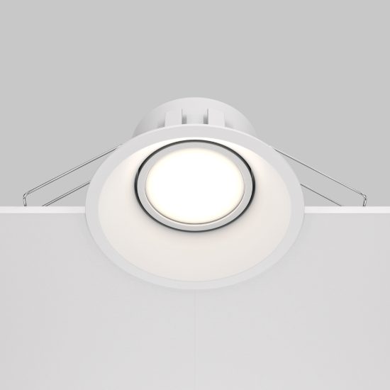 Maytoni dot faretto da incasso orientabile per cucina moderno tondo bianco