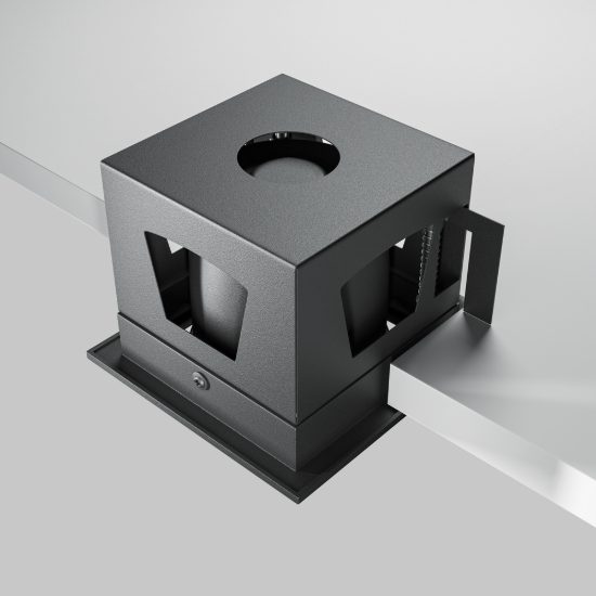 Modern faretto moderno nero da incasso led 10w 3000k orientabile maytoni metal