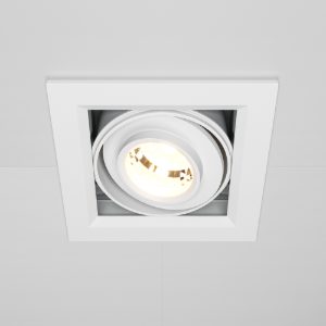 Maytoni metal modern faretto da incasso led 10w 3000k orientabile per cucina bianco