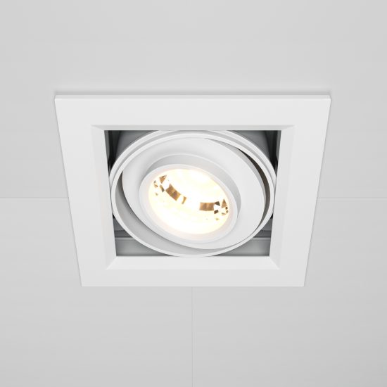 Maytoni metal modern faretto da incasso led 10w 3000k orientabile per cucina bianco