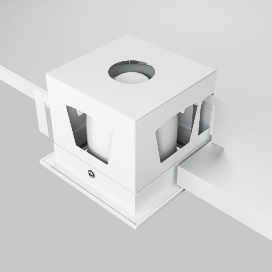 Maytoni metal modern faretto da incasso led 10w 3000k orientabile per cucina bianco