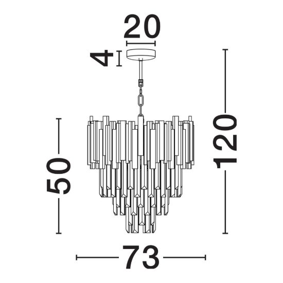 Lampadario classico a sospensione con pendenti oro cristallo per salone