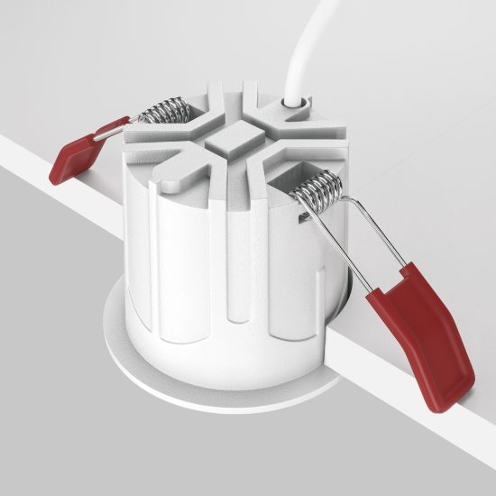 Maytoni alfa led faretto tondo bianco e nero da incasso led 10w 2700k