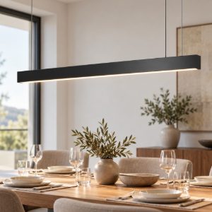 Maytoni basis lampadario per tavolo da pranzo nero led cct 2700k 6000k dimmerabile