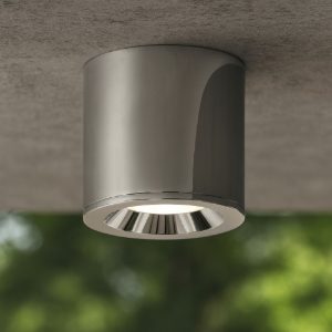Faretto per esterno bagno cilindro cromo da soffitto