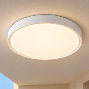 Fabas hatton plafoniera da esterno rotonda bianca led 14w 3000k ip65