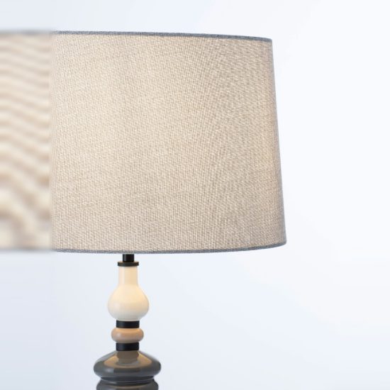 Lampada da tavolo classica nero grigio e marrone