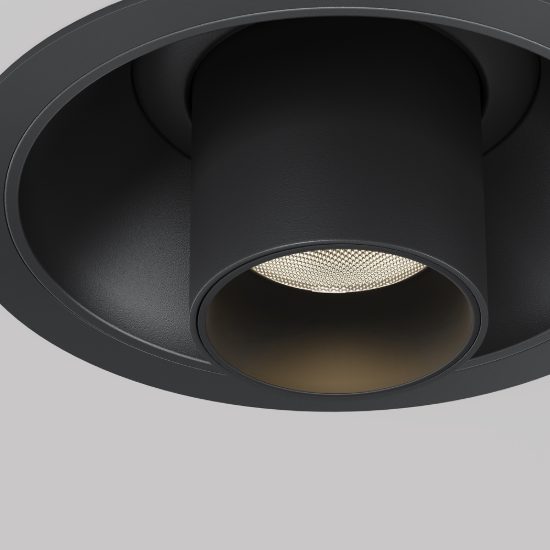 Faretto per cucina nero da incasso led 7w 3000k maytoni focus t