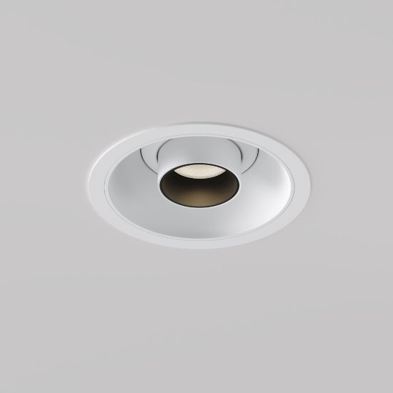 Focus t maytoni faretto cilindrico da incasso led 3000k bianco orientabile