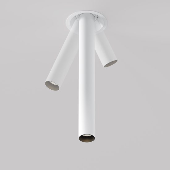 Focus t maytoni faretto cilindrico da incasso led 3000k bianco orientabile