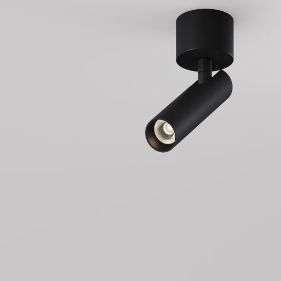 Faretto per cucina nero da soffitto led 6w 3000k orientabile maytoni focus t