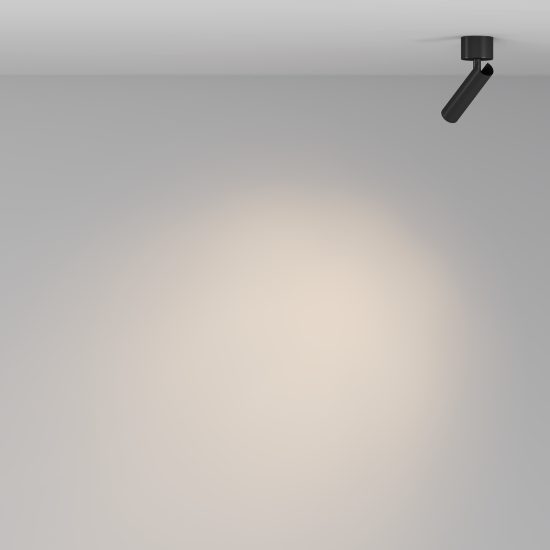 Faretto per cucina nero da soffitto led 6w 3000k orientabile maytoni focus t