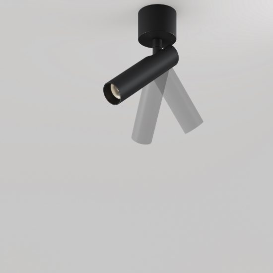 Faretto per cucina nero da soffitto led 6w 3000k orientabile maytoni focus t