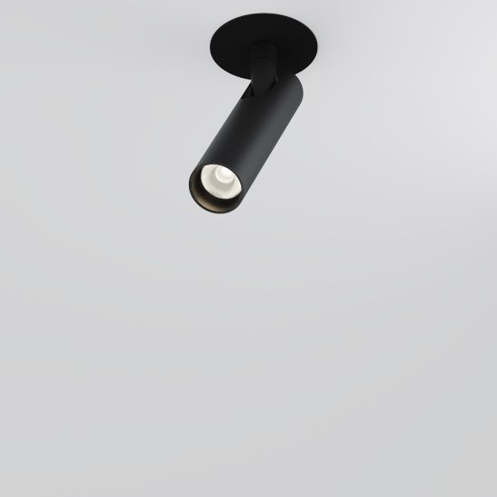 Faretto da incasso nero orientabile led 3000k maytoni focus t