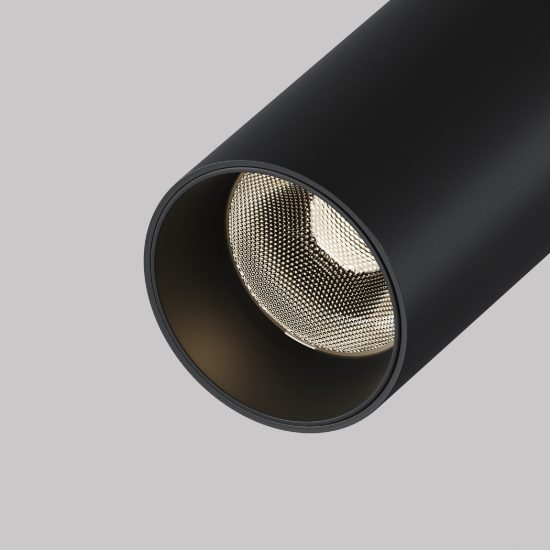 Focus t maytoni faretto nero da soffitto led 6w 3000k cilindrico