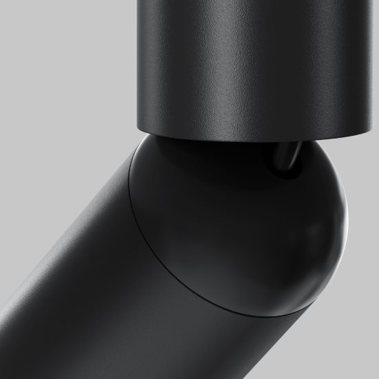 Focus t maytoni faretto nero da soffitto led 6w 3000k cilindrico
