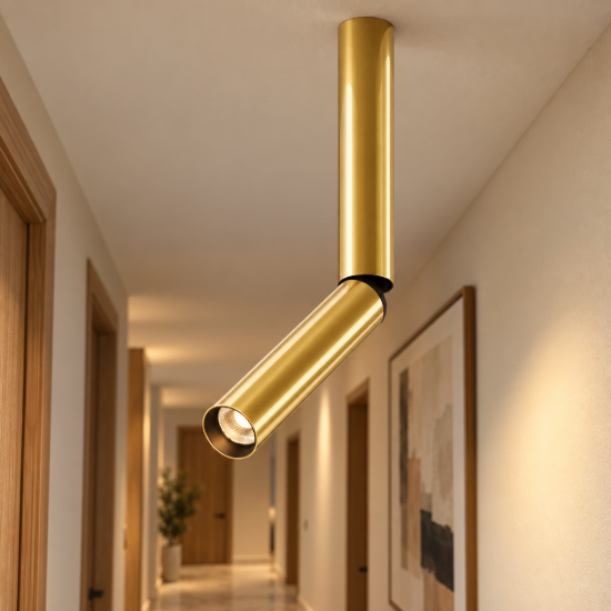 Maytoni focus t faretto da soffitto led 6w 3000k orientabile ottone