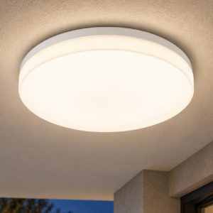 Fabas trigo plafoniera da esterno bianca led 27w 3000k ip65