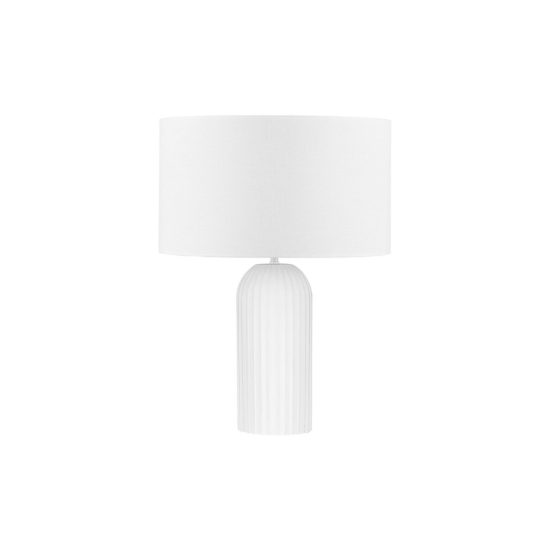 Lampada da tavolo di gesso design moderna cilindro bianca