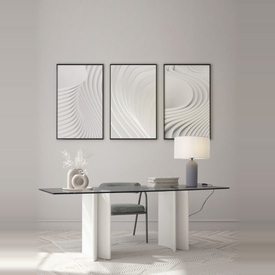Lampada da tavolo in cemento per camera da letto moderna cilindro grigio e bianco