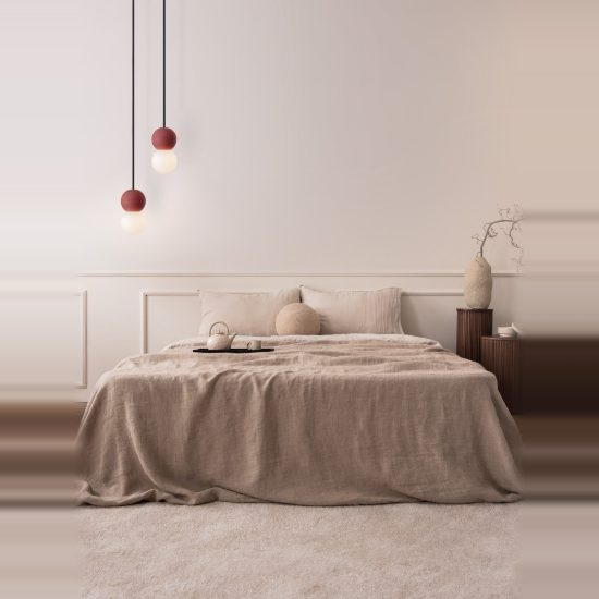 Lampada per cucina moderna sferica rosso e opale vetro a sospensione