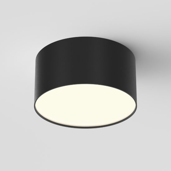 Maytoni zon plafoniera per ingresso nera led 12w 3000k 12cm