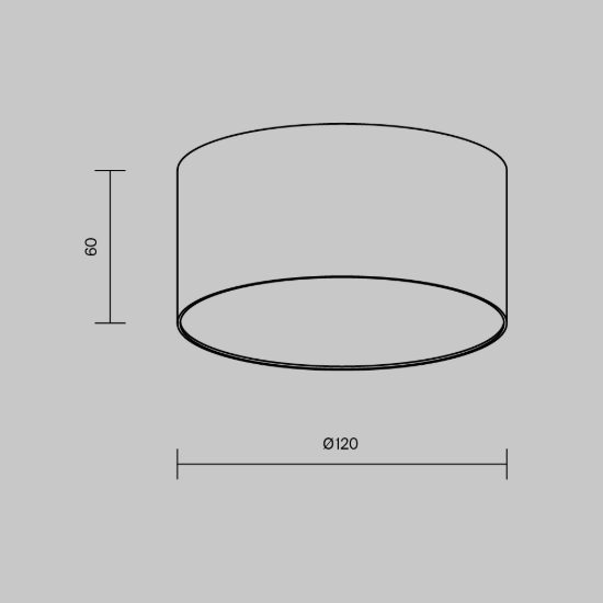 Maytoni zon plafoniera per ingresso nera led 12w 3000k 12cm