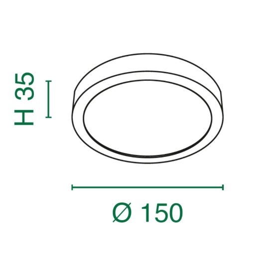 Fabas plafoniera per esterno bianca rotonda led 8w cct 2700k 3000k 4000k ip54