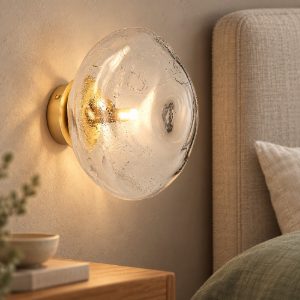 Applique moderna oro vetro effetto goccia