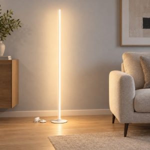 Lampada da pavimento led 40w per camera da letto moderna lineare bianca