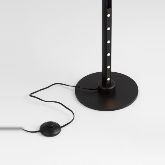 Piantana per camera da letto moderna lineare nera da pavimento led 40w