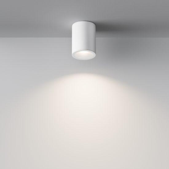 Faretto da esterno soffitto ip54 gu10 cilindro bianco maytoni zoom